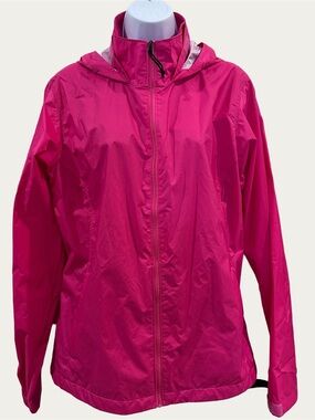Cabela's 4 Most Repel Pink Zip Hooded Windbreaker Jacket Large
